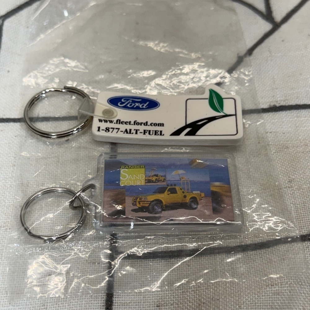 Ford Keychain Set OS Multicolor Ranger Sand Court Alt-Fuel Fleet Promo 2pc